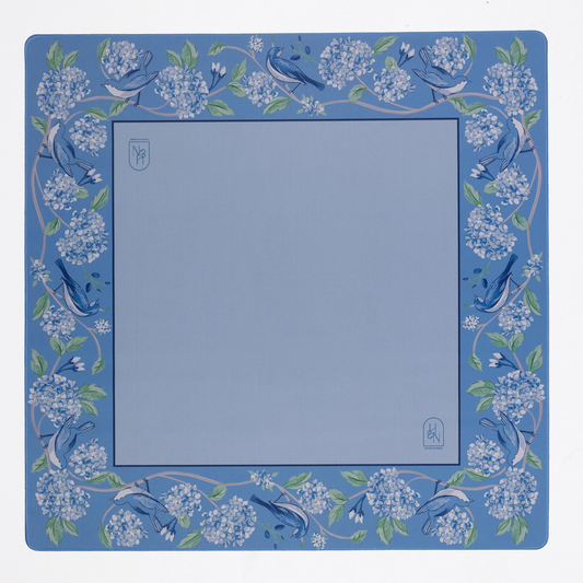 Hutch and Nook Mahjong Mat - Blue & White Bird