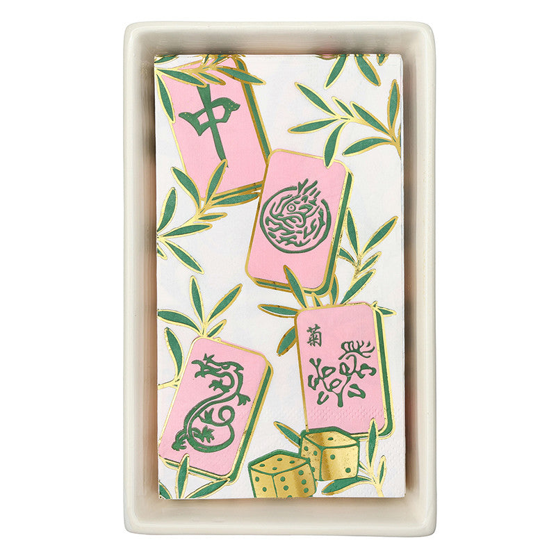 Guest Napkins Tray + Napkins- Tiles
