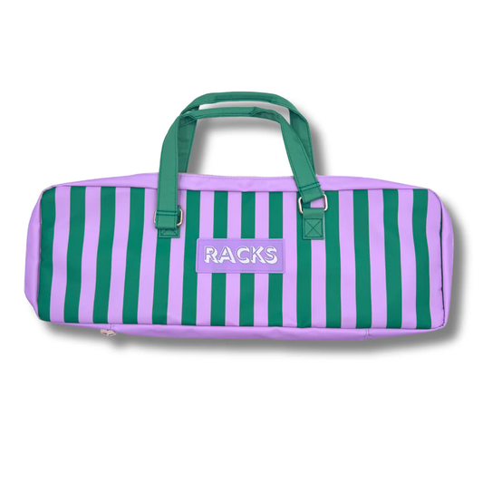 Mahjong Rack Bag- Stripes - Purple & Green