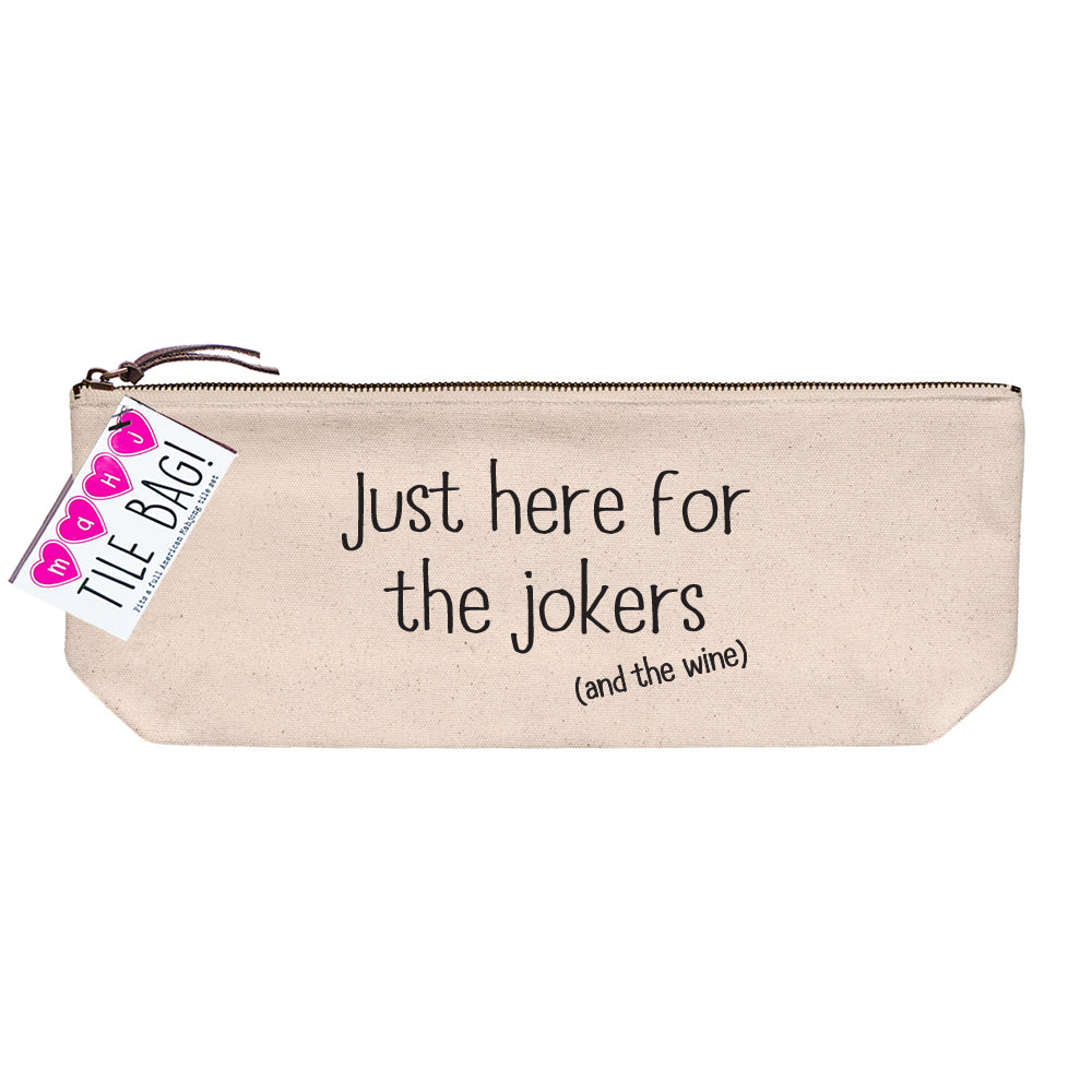 Mahjong Tile Bag - Just here for the jokers (and the wine)