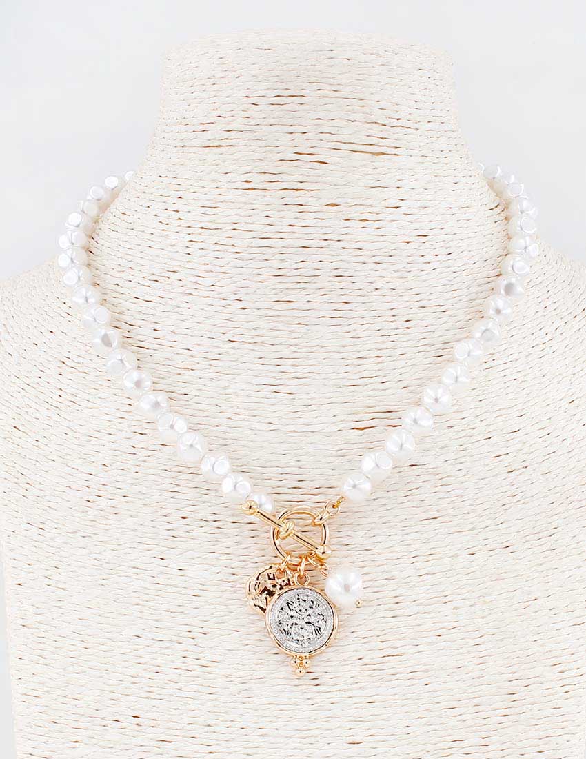 Bracelet: KENZO GRAY w/Pearl and Charms
