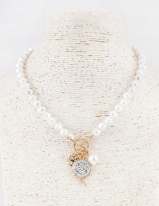 Bracelet: KENZO GRAY w/Pearl and Charms