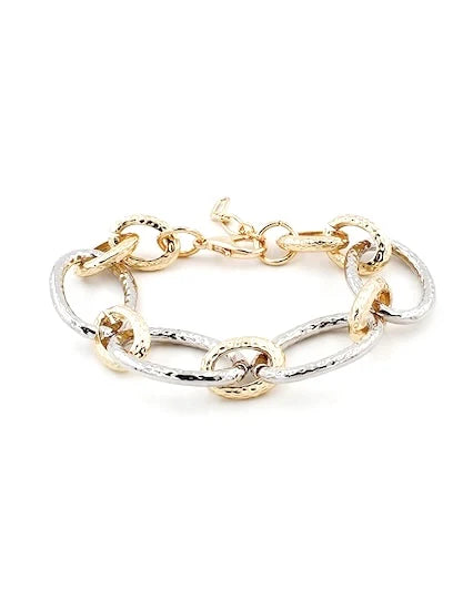 Meghan Browne Bracelet: Lase Silver/Gold