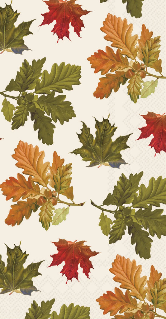 Guest Napkin, Earthtone Leaves