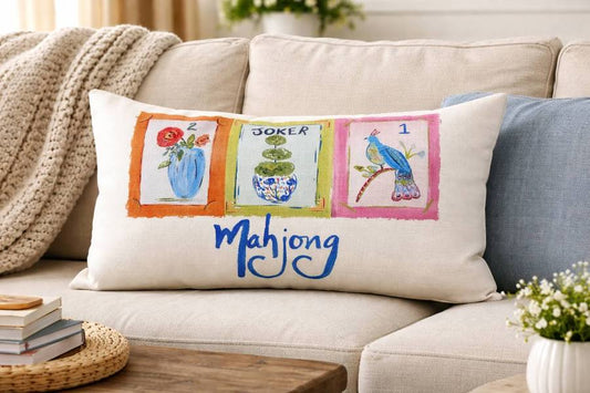 Mahjong Lumbar Pillow
