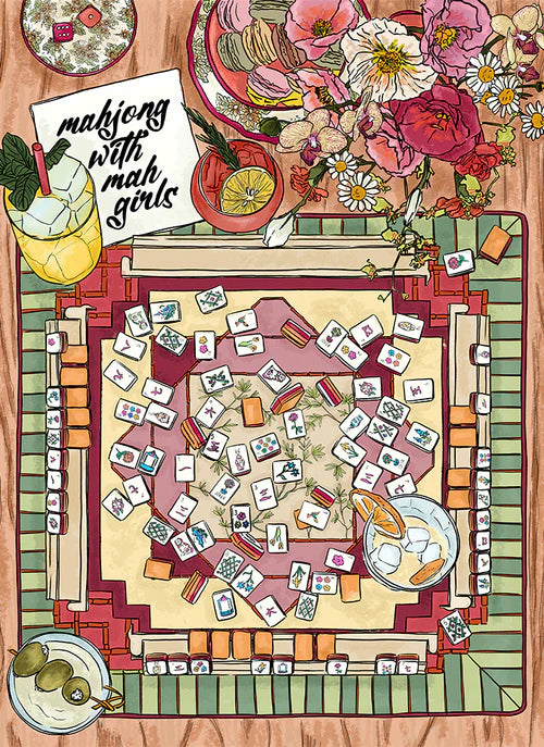 Mahjong with Mah girls 1000 piece Puzzle