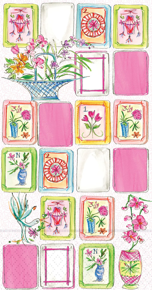 Guest Napkin, Mahjong Pink