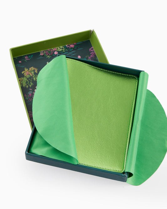 Mahjong Metallic Green Card Folio