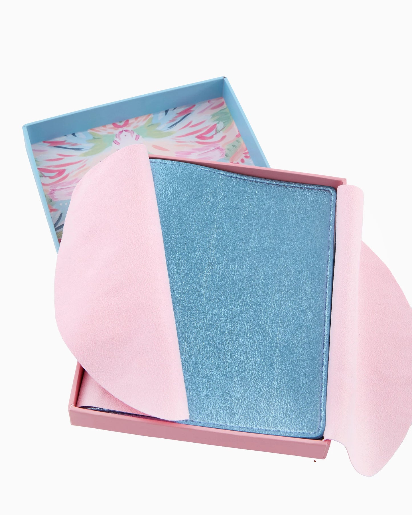 Mahjong Metallic Light Blue Card Folio