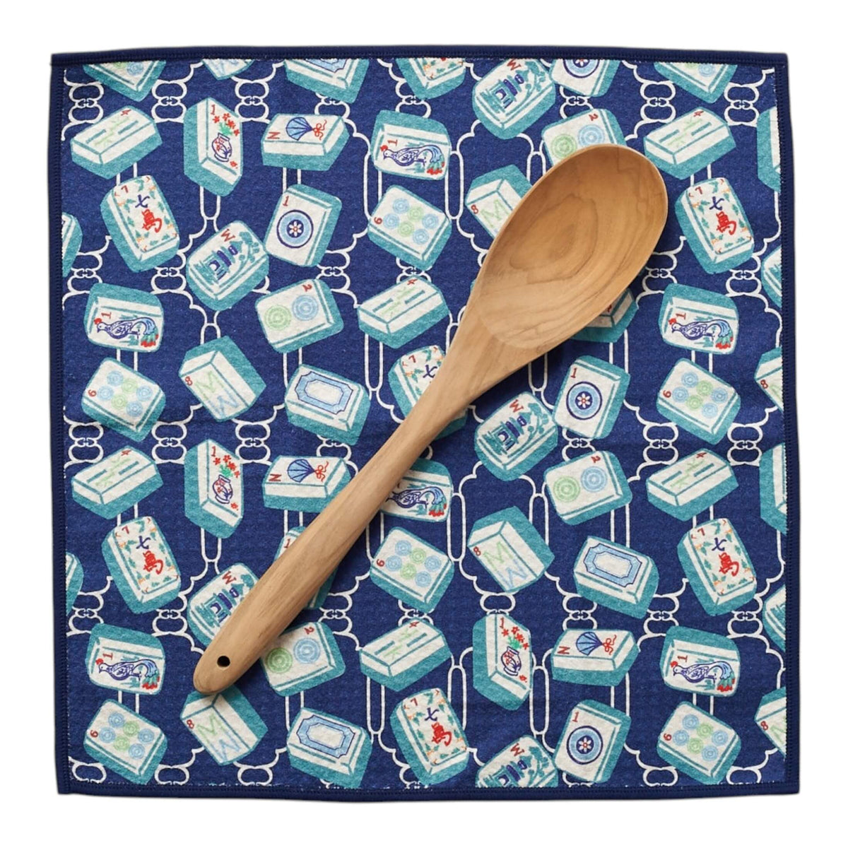 Mighty Mini Towel Reversible (Set of 3) - Mable Tan Mahjong Navy