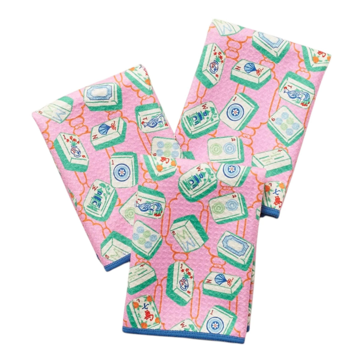 Mighty Mini Towel Reversible (Set of 3) - Mable Tan Mahjong Pink