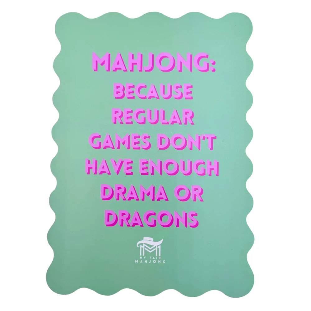 Mahjong Scalloped Shuffler Card