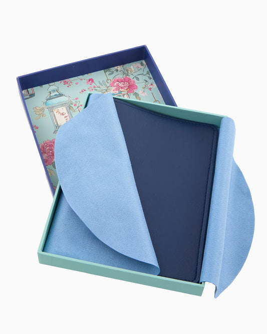 Mahjong Navy Blue Card Folio
