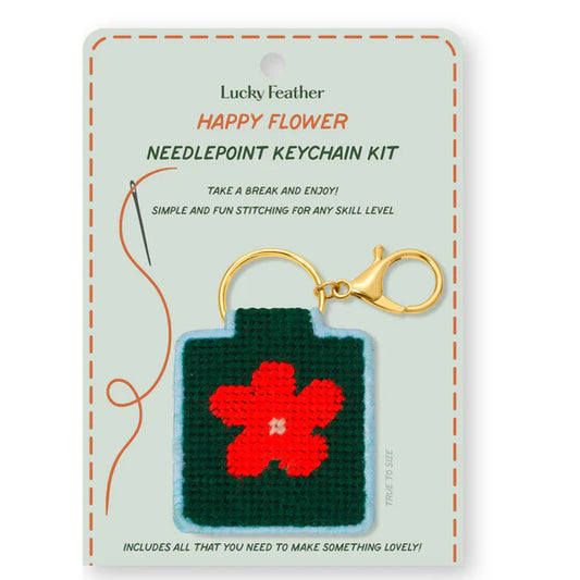 Needlepoint Keychain Kit -Flower