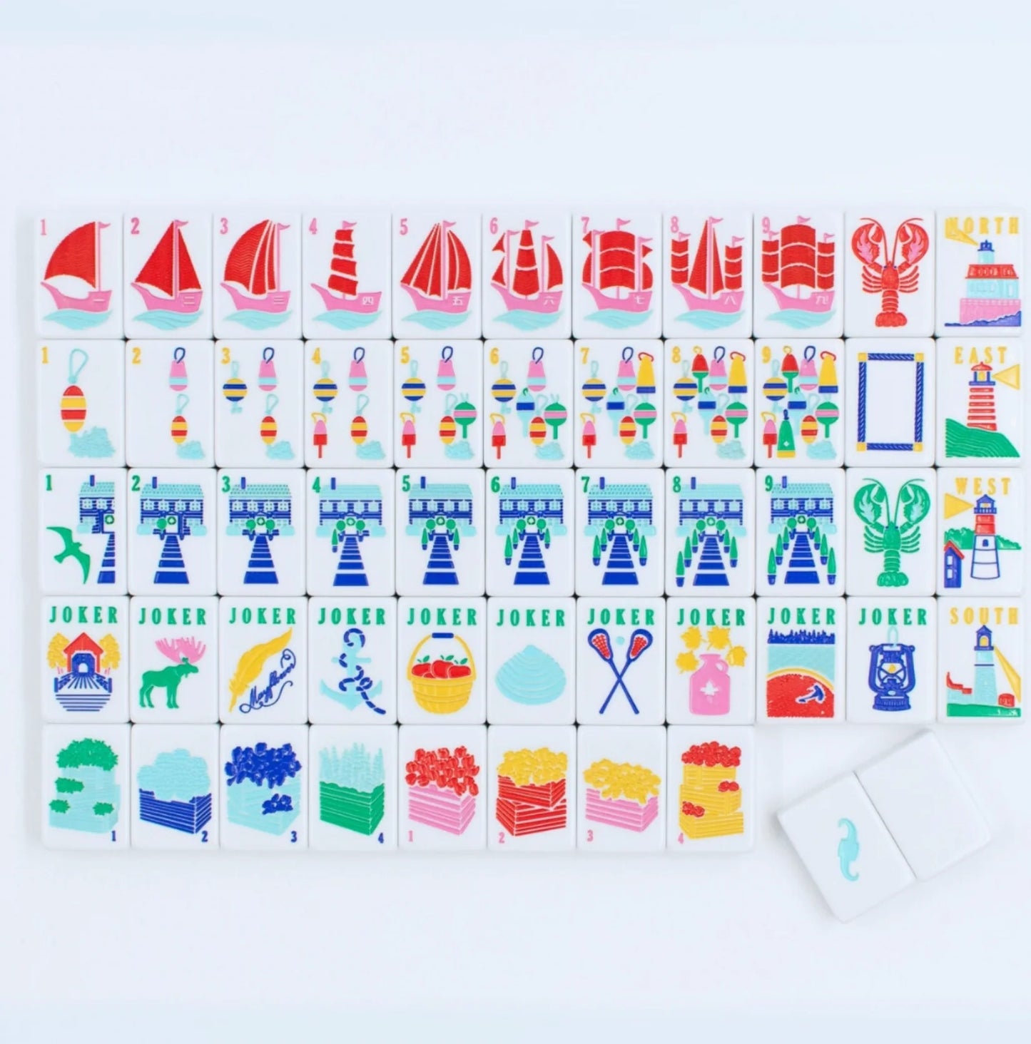 Mahjong Tile Set The New England Series