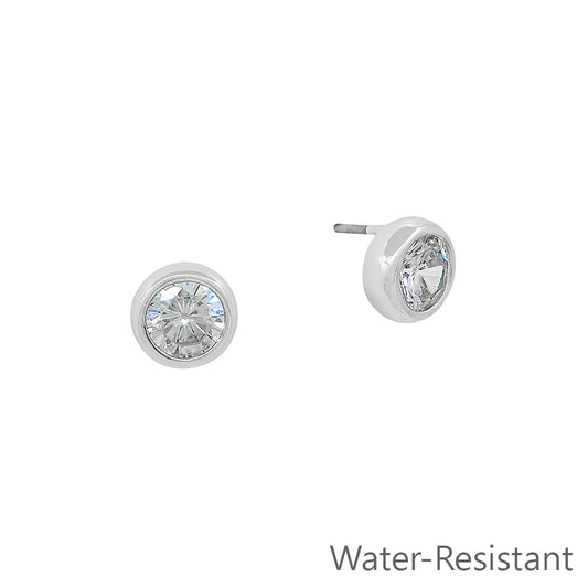 Earrings: ORI SC Silver Clear Stone Stud