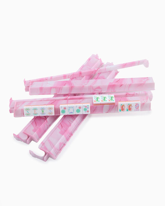 Mahjong Pink Quartz Rack & Pushers