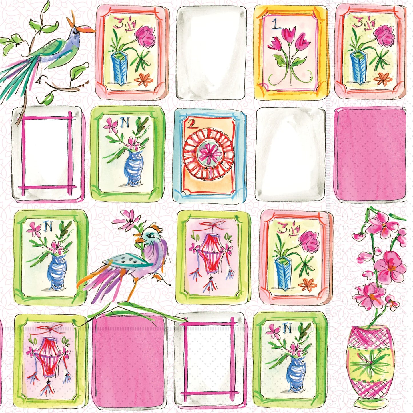 CKTL Napkin, Mahjong Pink