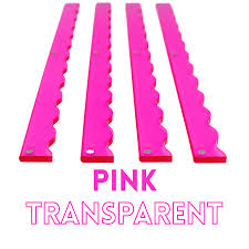 Premium Acrylic Mahjong Magnetic Rack Pusher Add-On, Transparent Pink