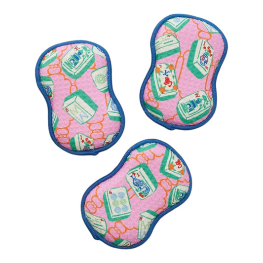 Reusable Sponges (Set of 3) - Mable Tan Mahjong Pink