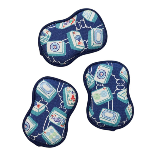 Reusable Sponges (Set of 3) - Mable Tan Mahjong Navy