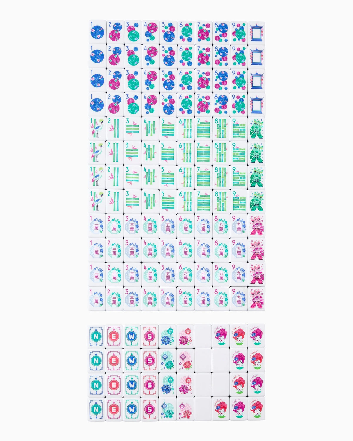 Mahjong Tile Set Seabreeze