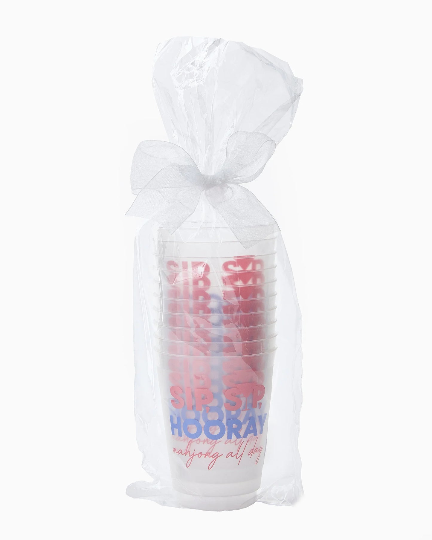 Mahjong Sip Sip Horray set of 10 plastic cups