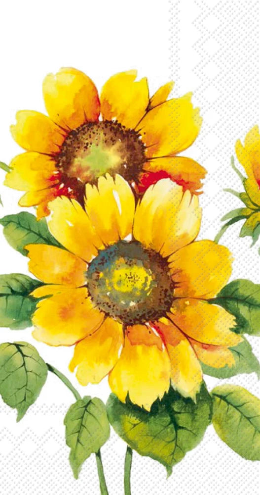 Guest Napkin, Colorful Sunflowers