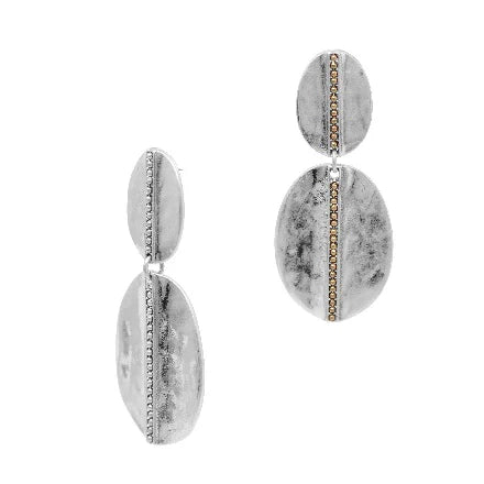 Megan Browne Earrings: TANER Silver Gold