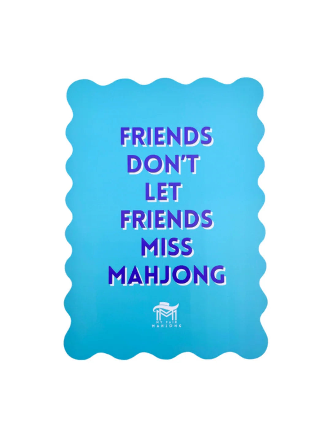 Mahjong Scalloped Shuffler Card